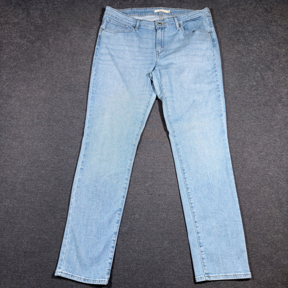 Levi's 712 Slim Jeans Women 33 Light Blue Denim Mid Rise Stretch Casual Momcore